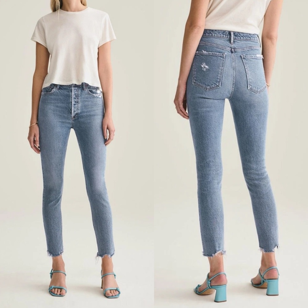 Agolde‎ Nico high rise slim fit jeans button fly